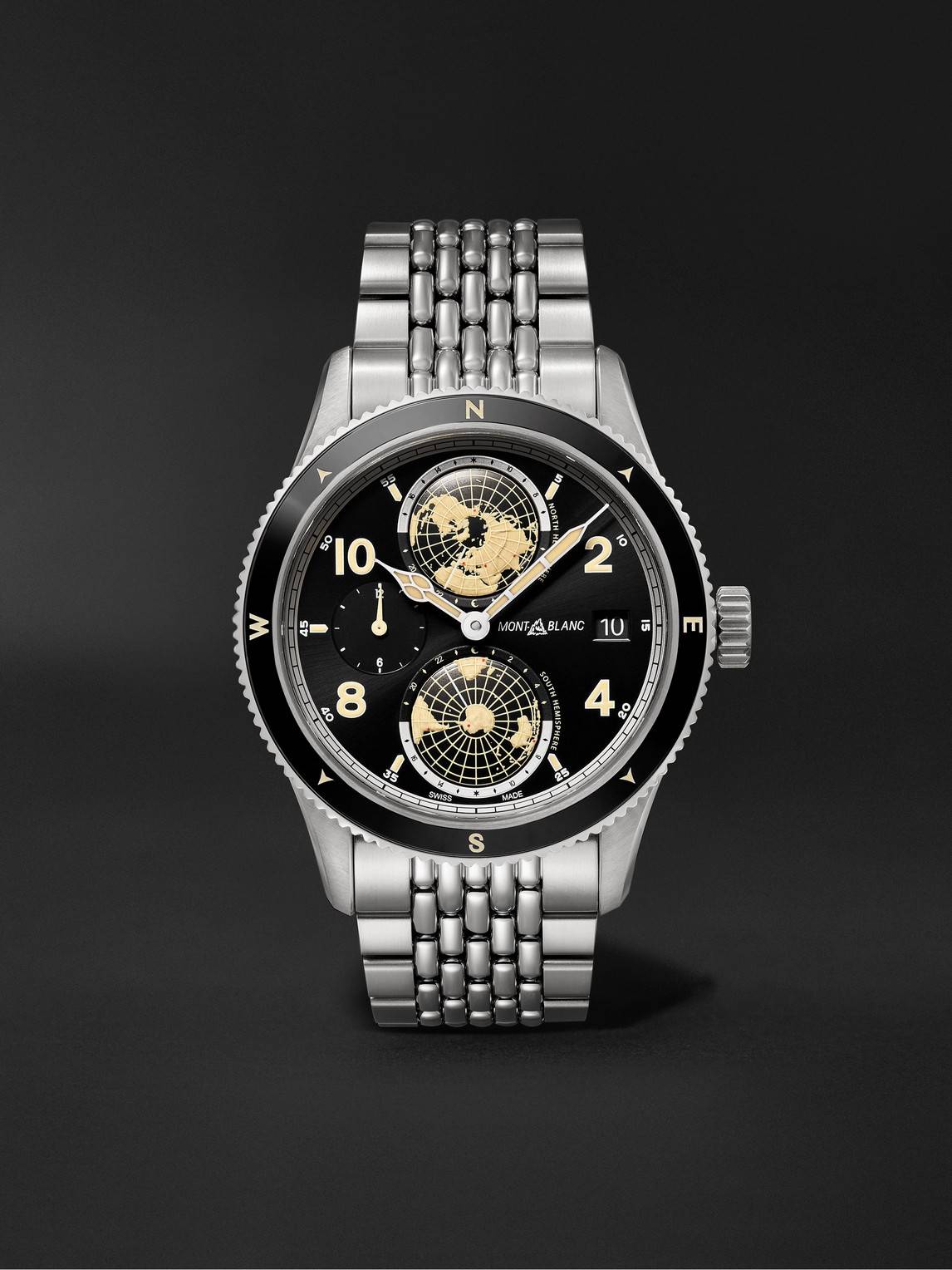 Montblanc - 1858 Geosphere Automatic Stainless Steel Watch, Ref. 125872 - Men - Black