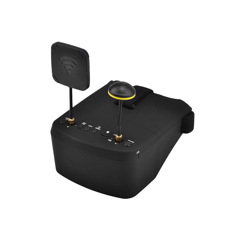 LS-800D FPV Goggles 5.8G 40CH 5inch 854X480 DVR Recording/Storage Dual Antennas 2000mAh for RC Racing Drone EU Plug