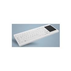 Cherry Active Key AK-C4412F - keyboard - medical mini - with touchpad - QWERTY - Pan Nordic - white Input Device - Tastatur - Nordisk - Hvid