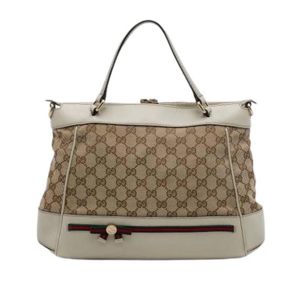 Gucci Vintage Pre-owned Canvas gucci-tasker - Vintage - Dame - Beige - ONE SIZE -