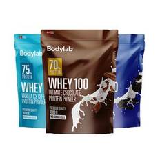 Bodylab Whey 100 Proteinpulver 1 kg - flera varianter