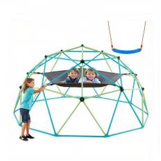 VEVOR Klatrekuppel 10FT Geometrisk Kuppel Klatrer Jungle Gym med Gynge og Hængekøje