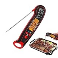 Krmoau Digital köttermometer med omedelbar avläsning, omedelbart läsbar termometer för matlagning | vattentät livsmedelstermometer digital köttermometer – kökstermometer med