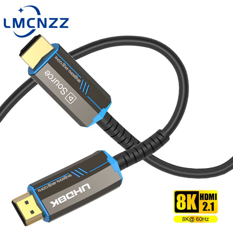 8K 60Hz HDMI 2.1 Fiber Optical Cable 4K 120Hz 2.0 Ultra High Speed 48Gbps HDR EARC 3D HDCP 10M 15M 20M 30M 50M For TV Projector