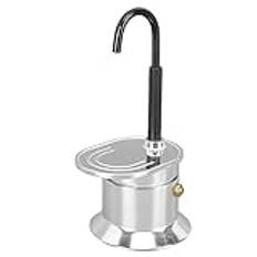 Bärbar Moka Pot med Ett Rör 1 Kopp 50ML, Snabbbryggt Spishäll Kaffebryggare för Utomhusfester, Lätt Aluminiumlegering, Lätt Att Använda