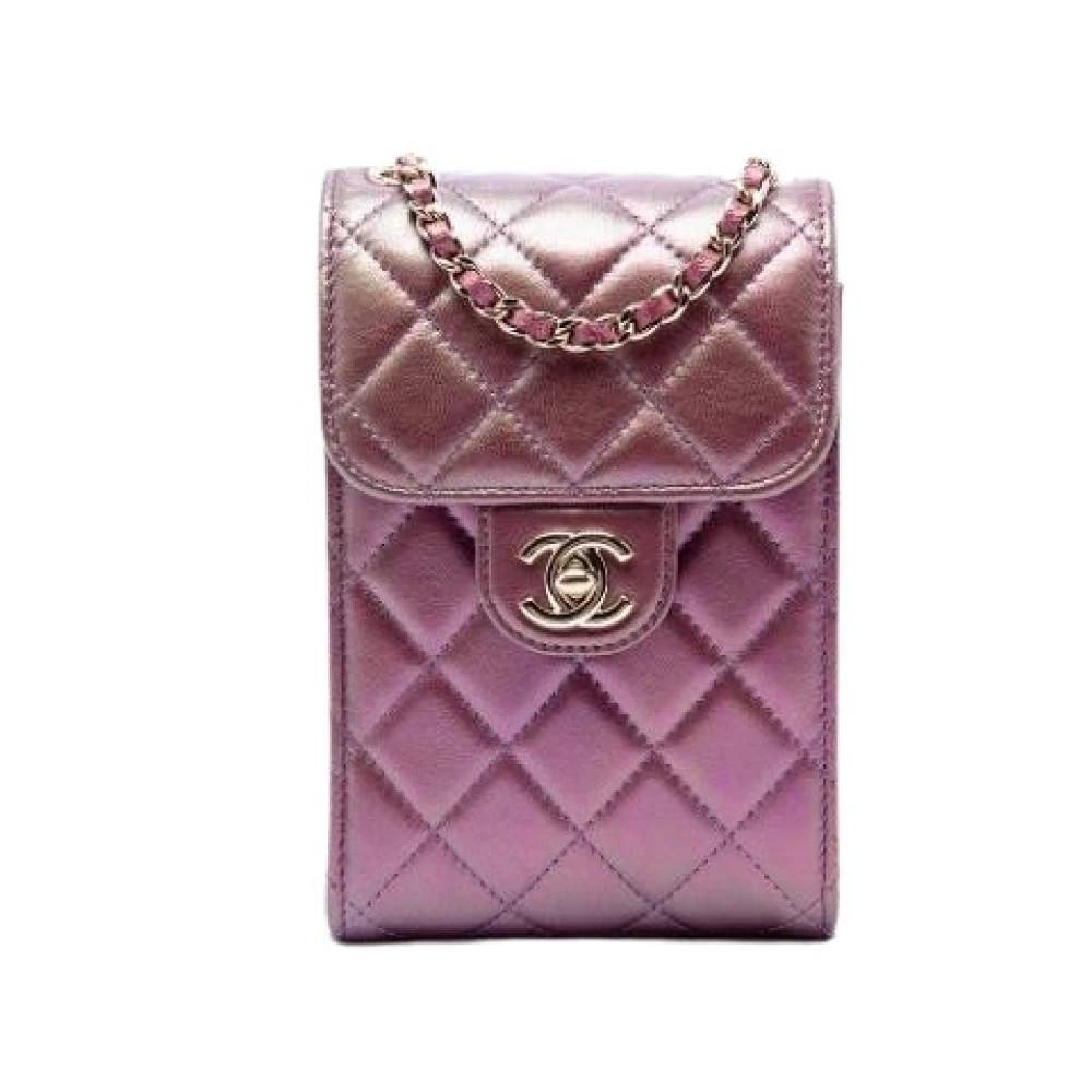 Chanel Vintage Pre-owned Mini Flap Crossbody - Vintage - Dame - Lilla - ONE SIZE - Uld