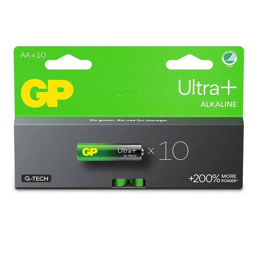 GP Ultra Plus Alkaline AA-batteri 10-pack