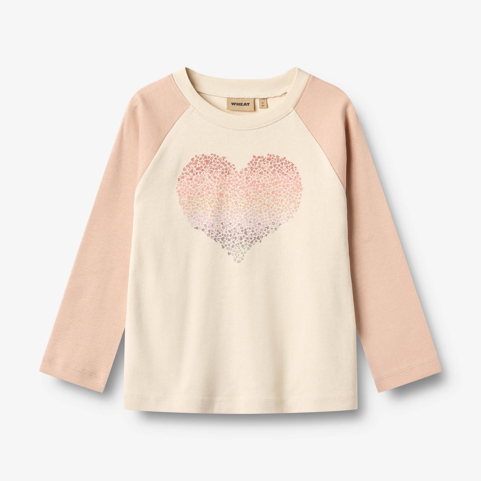 WHEAT® - Langærmet T-Shirt Darrin - rose dust - Str 98.