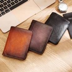 HUMERPAUL Genuine Leather Wallets for Men RFID Blocking Cards Holder Carteras Slim Male Cowhide Clutch Money Bag with ID Window