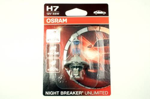 Pære H7 OSRAM NIGHT BREAKER UNLIMITED.