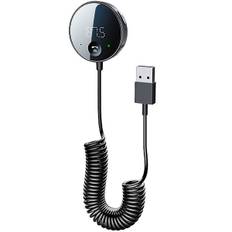 Bluetooth 5.0 Bil Fm Transmitter LED Display Bluetooth Adapter Trådløs Lydmodtager Tf Kort Musik Bil Mp3 Afspiller