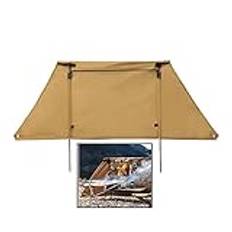 Beige presenning vindskydd för camping strand och trädgård 72 x 182 cm vindskydd för kolgrillar BBQ picknick utomhus integritet sköld med vindskydd funktion