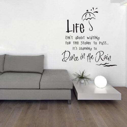 Dance in the rain - wallstickers fra Walldelux.dk