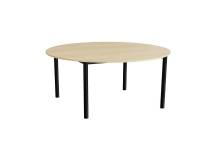 (ComputerSalg) Bord Combi 206, Ø1200 mm, højde 720 mm, beige linoleum på alugråt stel