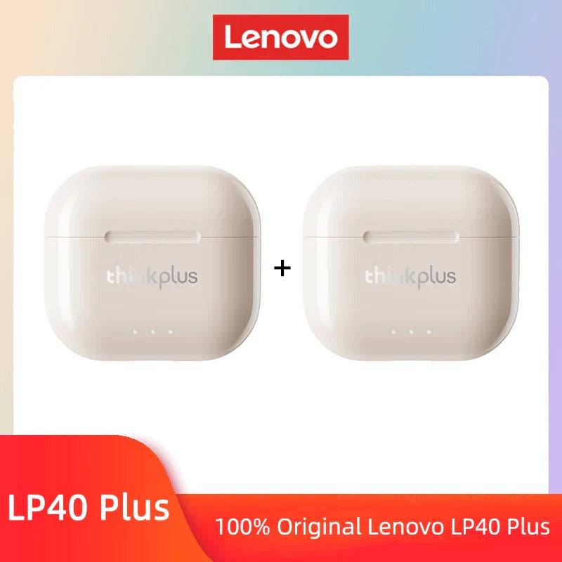 Lenovo LP40 II Wireless Noise Cancelling Earbuds - 2x Beige