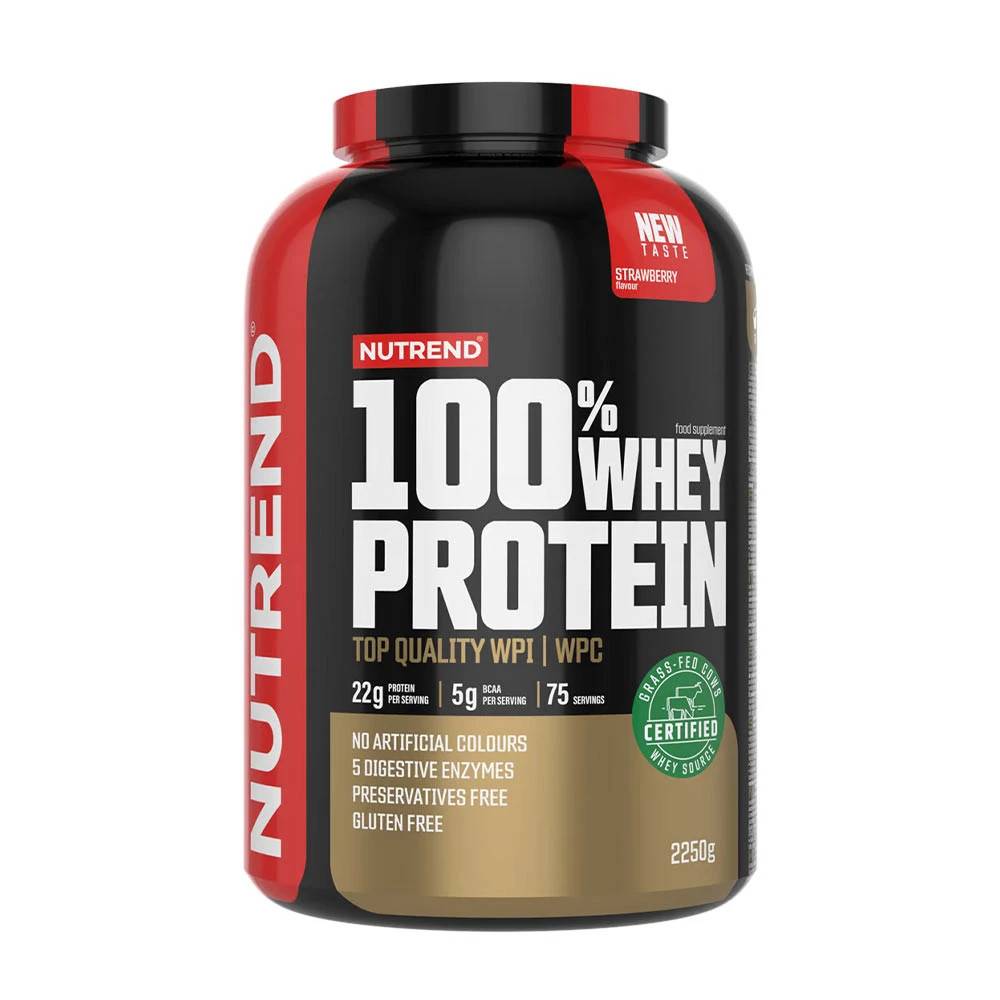 Nutrend - 100% Whey Protein Jordgubb 2250g