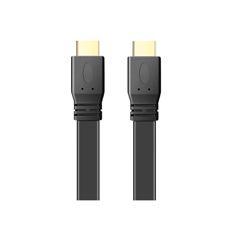 HDMI Kabel - Fladt design, 1080P HD, 3D og Guld-belagte stik, Sort - 1.5m.