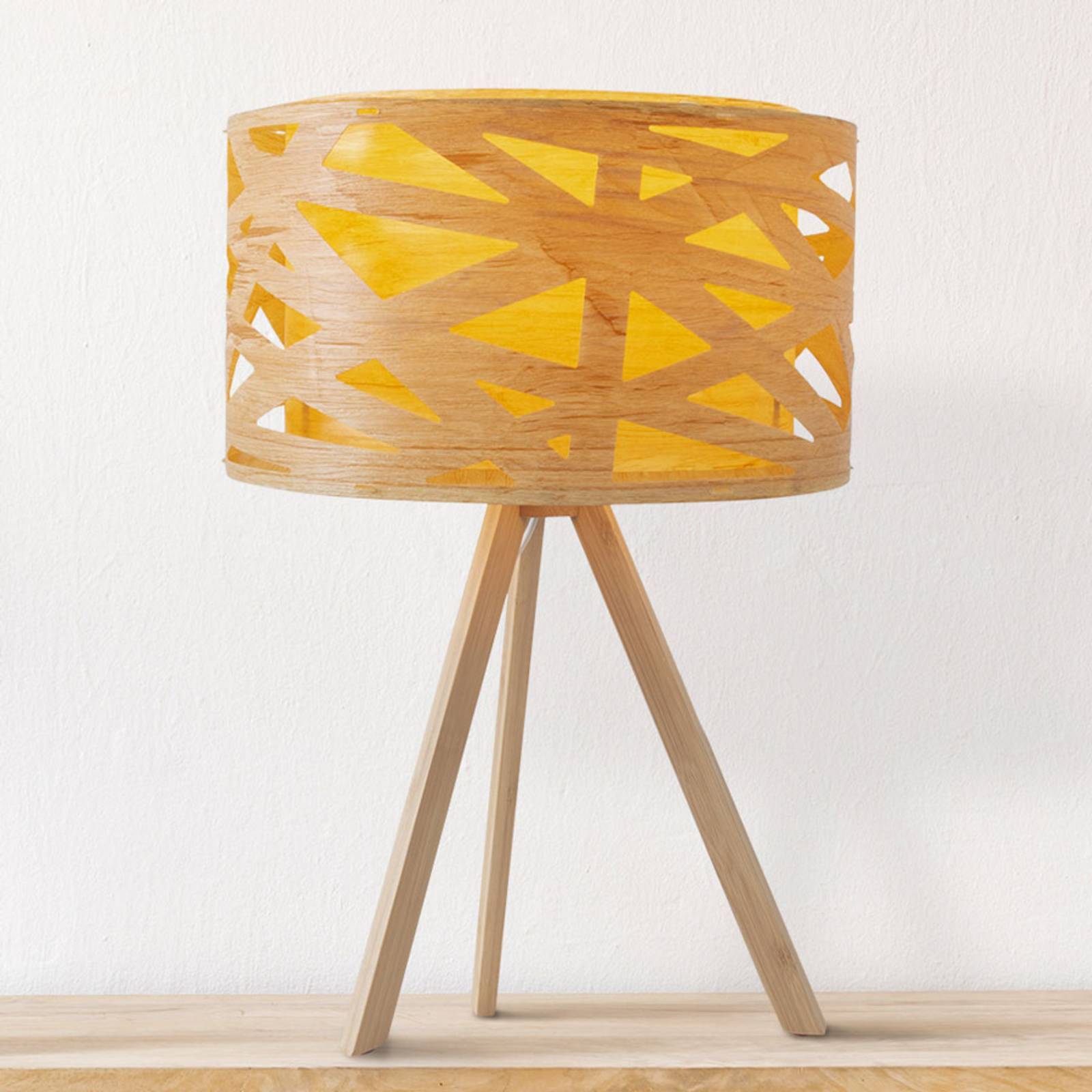 Näve Bordslampa Finja, Ljust trä, Vardagsrum / matsal, Bambu, Bordslampa