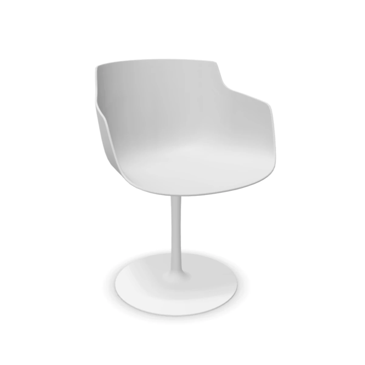 MDF Italia Flow Slim Armchair - Søjleben - White