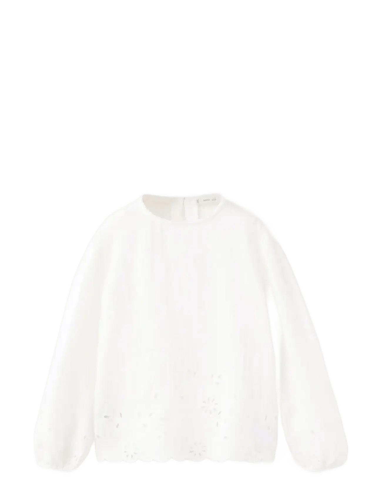 MANGO Cotton Blouse With Openwork Details | White | 116