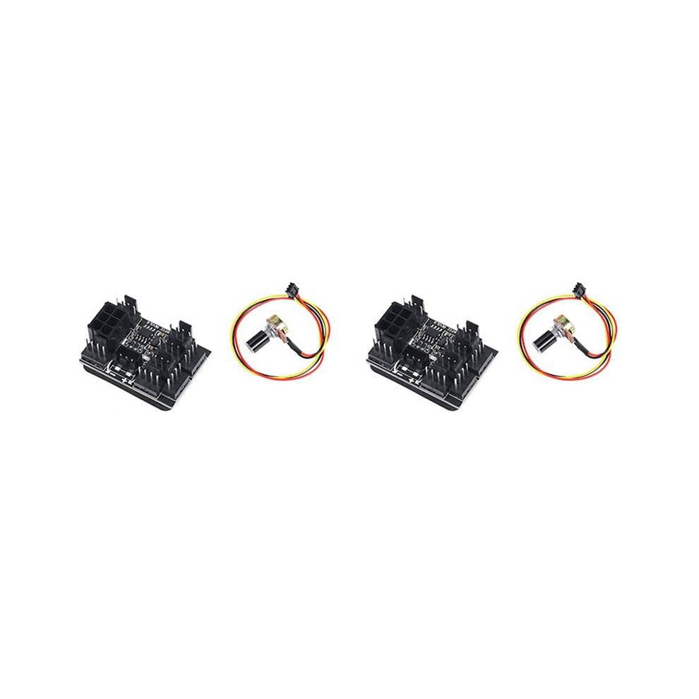 2X 3 Pin 4 Pin Fan Adapter PWM PC Chassis Cooling Fan Hub Governor 8 Way Splitter 12V Speed Controller