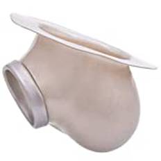 TOYLIE Latex Penishskal Ben silver med basplatta för ankliv av latexkläder – Penisärm med 3,5 cm penisring (töjbar) på skaftet och huvanacken