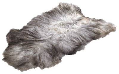 SKANDILOCK - GEIR, KAMMAD,LÅNGHÅRIG FÅRSKINNSFÄLL, FÄRG NATURAL SPOTTED 100X60 CM (Färg: Natural Grey (ofärgat, variation förekommer))