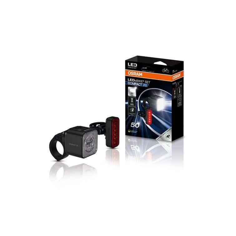 Osram Compact 50 Cykellygte sæt - LED, USB-C Opladning, Op til 14 Timer