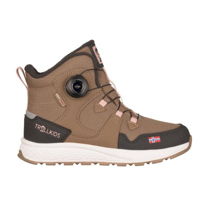 Trollkids Bergen Winter Mid Cut - Kängor - Børn Brown Ochre 33