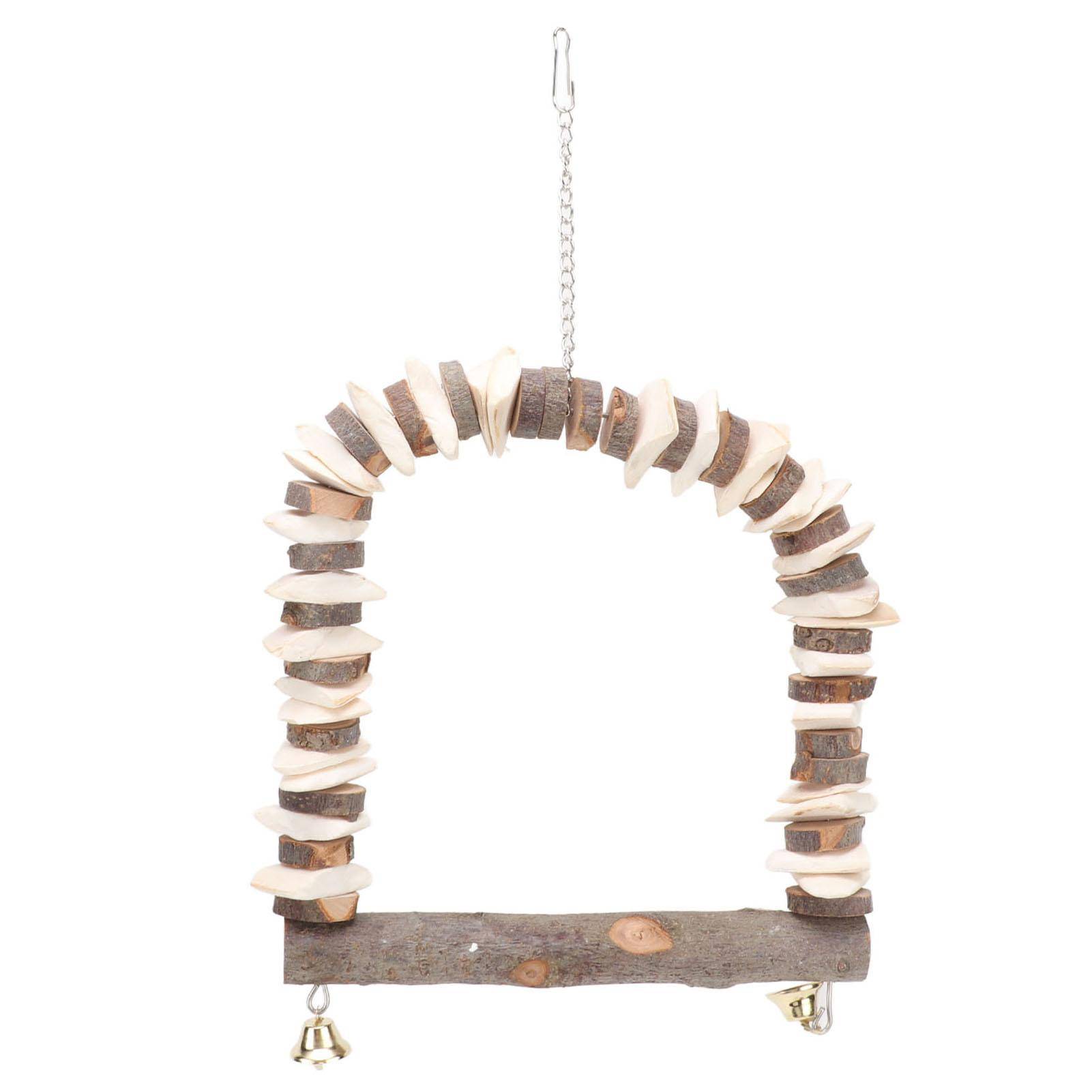 Bird Swing Toy Hanging Swing Perch Stand for Small Parakeets Parrots Birds and CockusesL L