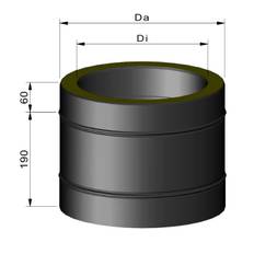 Termatech 250mm Isoleret skorstenssektion ø150mm