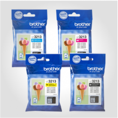 Sampak 4 stk. Brother LC3213 (BK,C,M,Y), Originale patroner