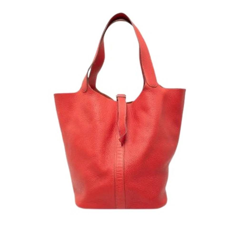 Hermès Vintage Pre-owned Picotin Lock 33 Tote Bag - Vintage - Dame - Rød - ONE SIZE - Læder