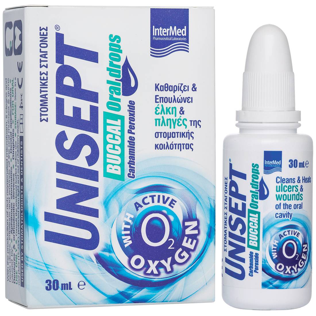 Unisept Active Oxygen Oral Drops til Mundsår 30 ml