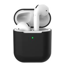 Silikonskal Apple AirPods Trådlöst Laddningsetui Svart