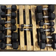 Body Power 170Kg Rubber Hex Dumbbell Set (Returns/Ex-Display)