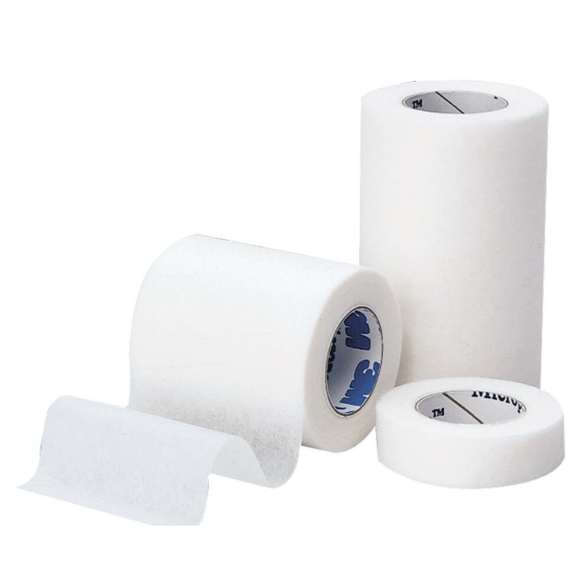 Tape, Micropore, 9,1m x 2,5cm,