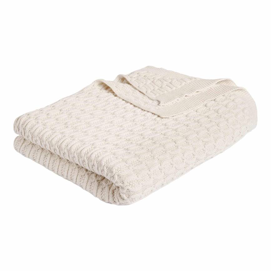 HILDA PLAID 130X170CM 29000 IVORY 100%BOMULD