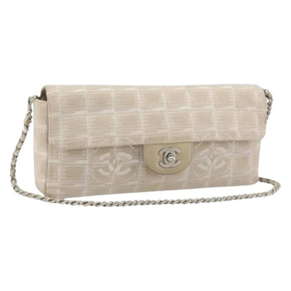 Chanel Vintage Pre-owned Vintage Skuldertaske - Vintage - Dame - Beige - ONE SIZE - Uld
