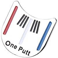Cutefly Unisex - Vuxen Golf Putting Alignment Tool Hat Clip and Ball Markör, Silver, One Size