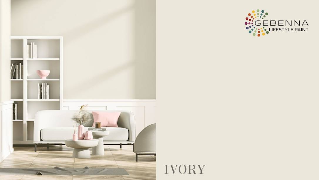 Gebenna Vægmaling: Ivory farveprøve.