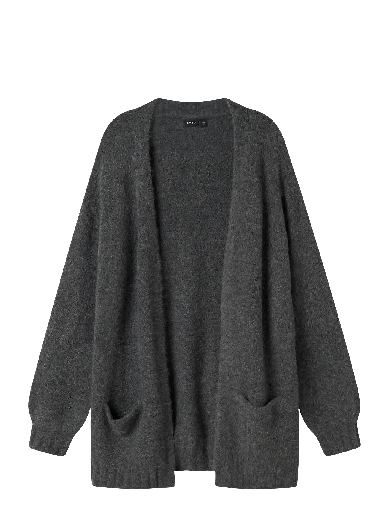 LMTD Nlfnava Ls Long Knit Cardigan Noos - Grey - 122-128