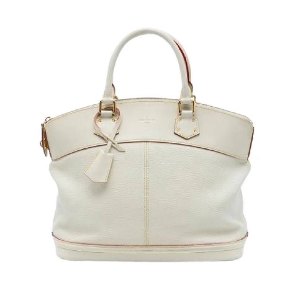 Louis Vuitton Vintage Pre-owned Lockit MM Håndtaske - Vintage - Dame - Hvid - ONE SIZE - Uld
