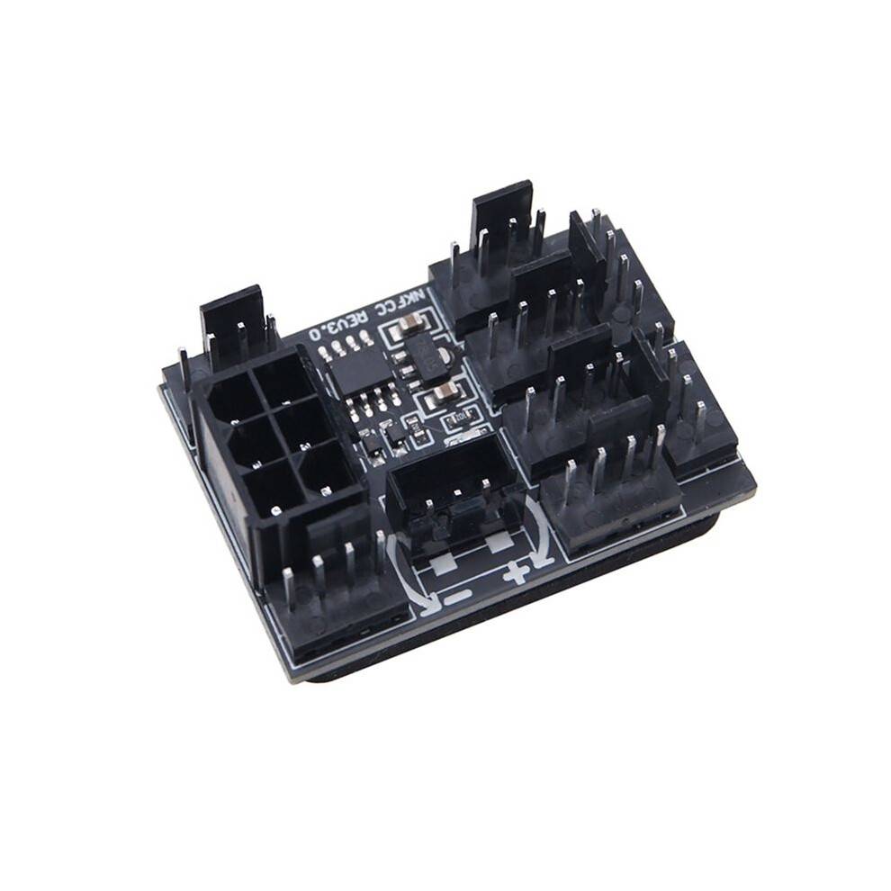 2X Computer Case Miner Fan Speed Controller 8-Channel Fan Hub PWM High-Power Violent Fan Controller Fan Governor
