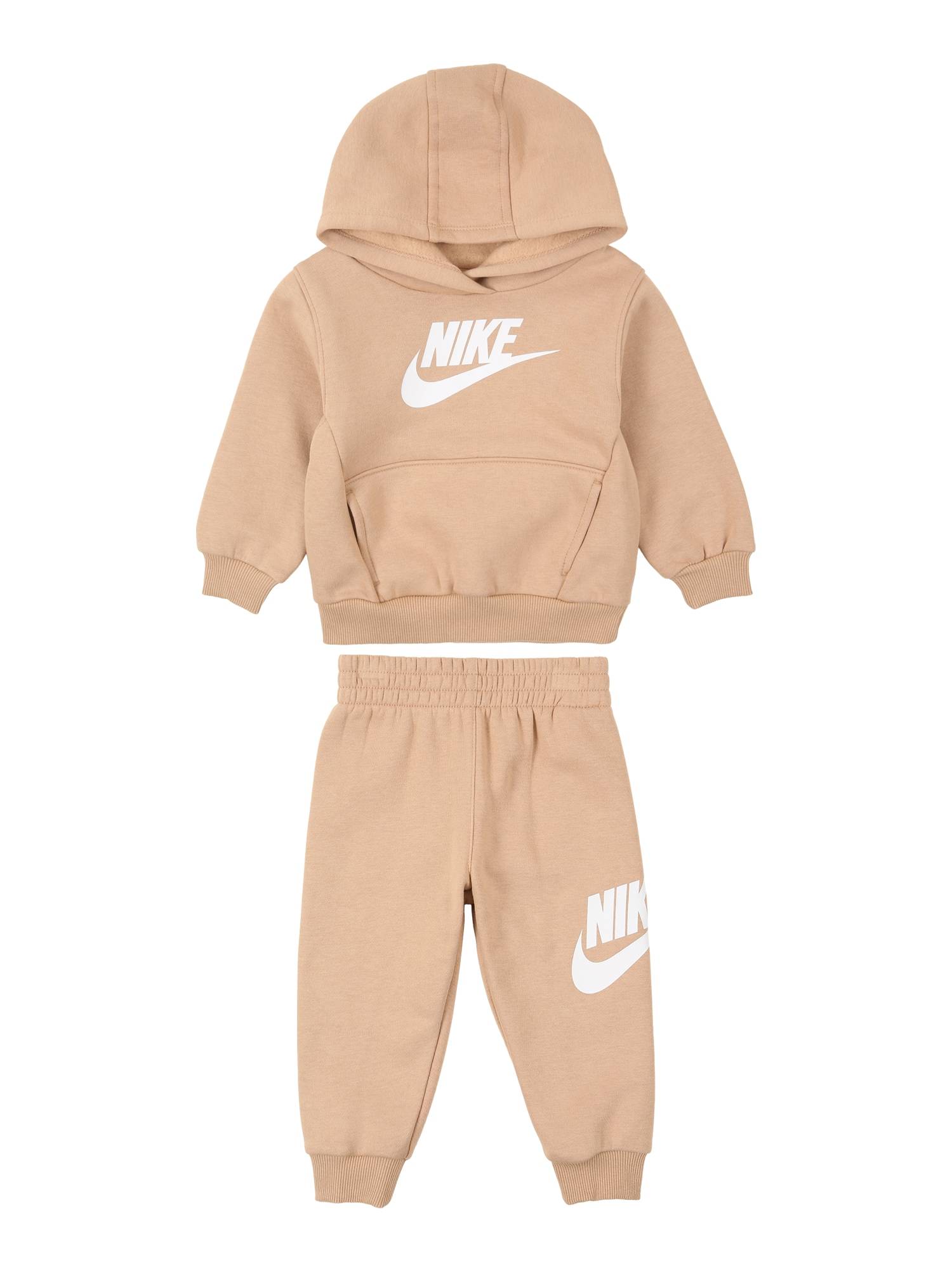 Nike Sportswear Joggingdragt 'CLUB FLEECE'  camel / hvid