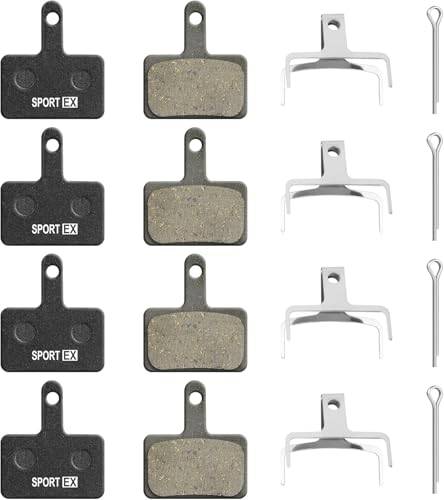 Ainiv Cykelbromsbelägg, 4 par halvmetallharts mountainbike bromsbelägg för Shimano B01S Tektro/Trp och ersättning för andra skivbromsbelägg