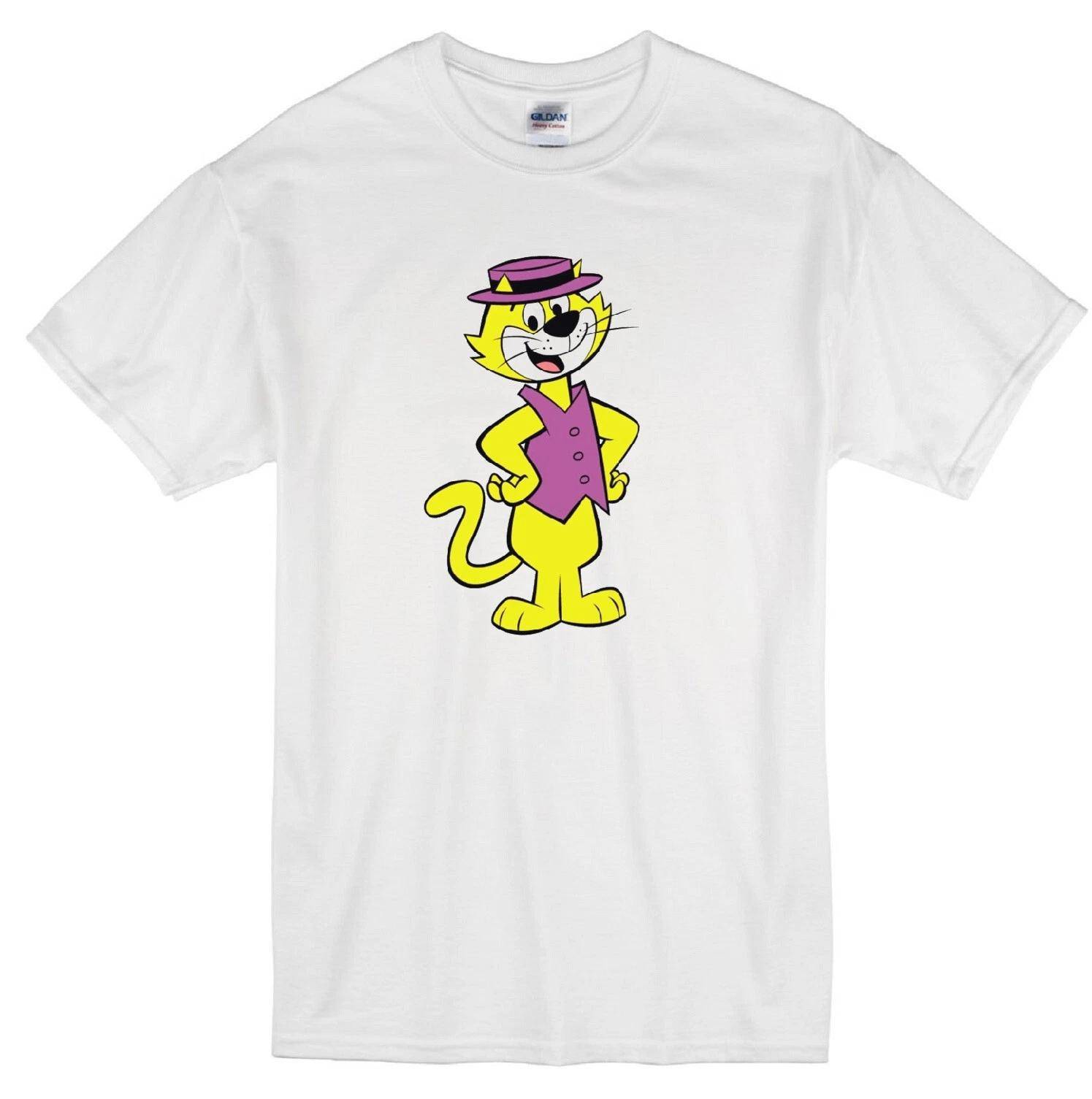 TOP CAT RETRO TV-TECKNAD FILM KATTdjursANIMATION KLASSISK 60-TAL VIT T-shirt cm white