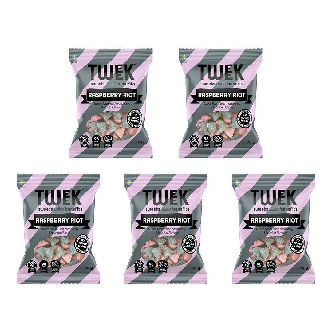 5 X Tweek Sweets 70 G Raspberry Riot