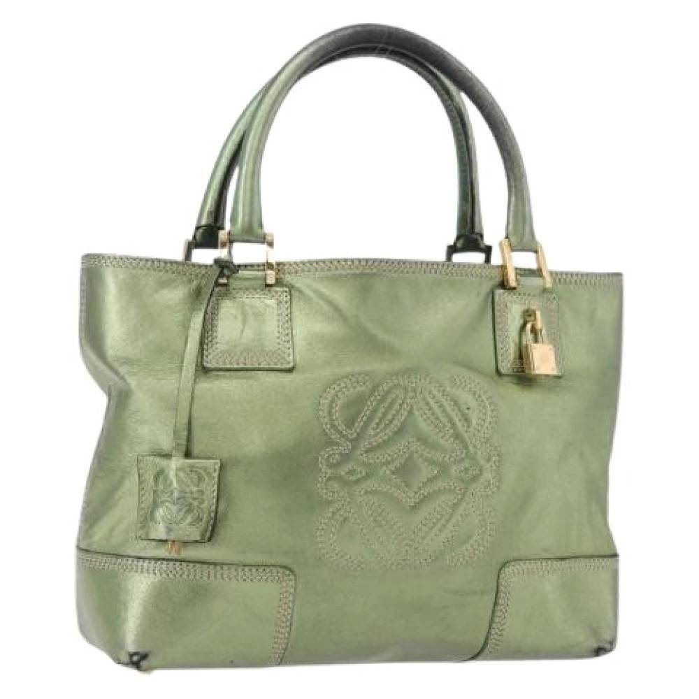 Loewe Pre-owned Pre-owned CD Tote Bag - Vintage - Dame - Grøn - ONE SIZE - Læder