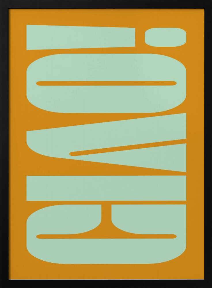 Mint Orange Harmony Poster - 50x70 cm / 20x28″